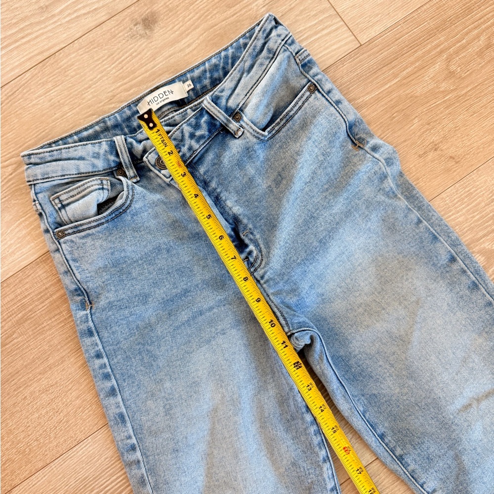 Hidden Tracey Criss-cross Light Distressed Women's Jeans 26 like new! - Picture 9 of 10